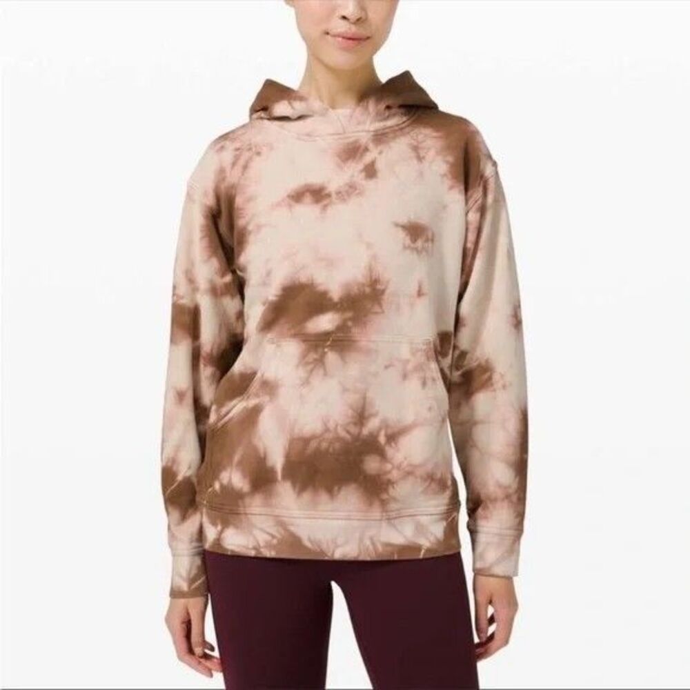 Lululemon All Yours Hoodie Size 4 Earth‎ Dye Clay Pink Cotton Terry athleisure